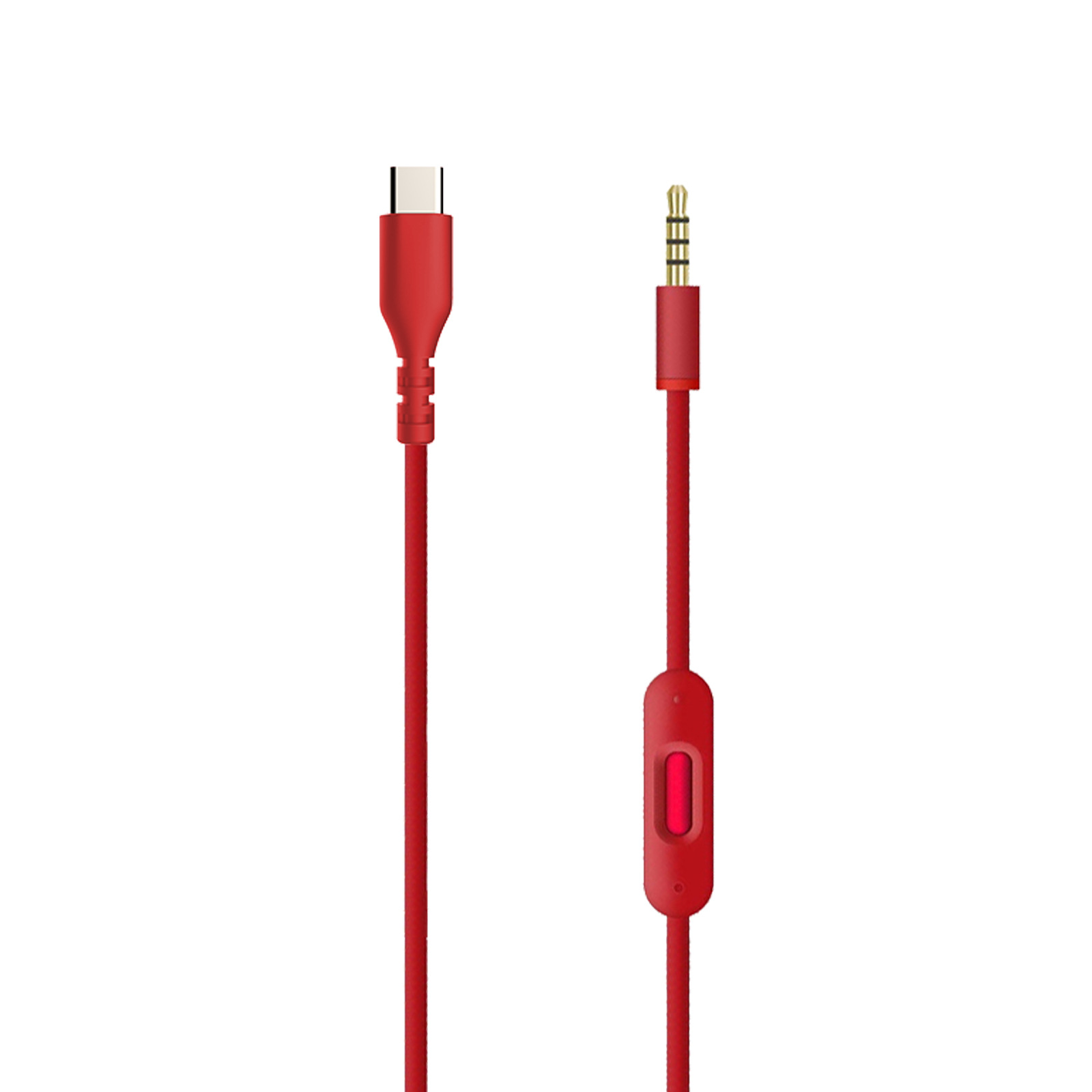 Beats Headphone Studio Pro - Ersatz-Typ-C-Audio-Kabel mit integriertem Mikrofon und Lautstärkeregelung,