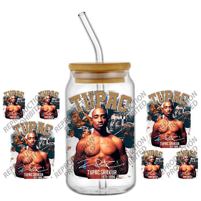 Rdta Tank Glass - Beliebter Rapper-Superstar TUPAC 2Pac 16oz UV